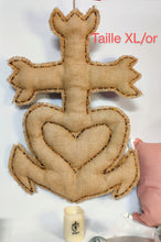 Charger l'image dans la galerie, DÉCORATION D'INTÉRIEUR en toile de jute pailletée et Strass or