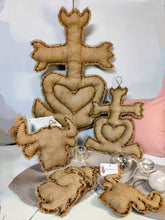 Charger l'image dans la galerie, DÉCORATION D'INTÉRIEUR en toile de jute pailletée et Strass bleus ou rose