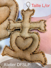 Charger l'image dans la galerie, DÉCORATION D'INTÉRIEUR en toile de jute pailletée et Strass or