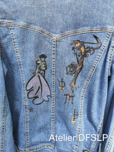 Charger l'image dans la galerie, VESTE en jean femme "taurine"ou "Flamenca"peinte à la main