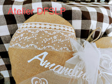 Charger l'image dans la galerie, COUSSIN DE MARIAGE BOHÊME PERSONNALISABLE (prénoms et date)