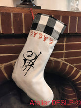 Charger l'image dans la galerie, Botte DE Noël en CAMARGUE "Logo Arlesienne" ou "Gardian" taille L (non-personnalisable)