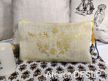 Charger l'image dans la galerie, GRANDE TROUSSE / POCHETTE "GIPSY" BOHÊME avec Fermeture éclair et Pompon