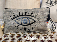 Charger l'image dans la galerie, GRANDE TROUSSE / POCHETTE "GIPSY" BOHÊME avec Fermeture éclair et Pompon