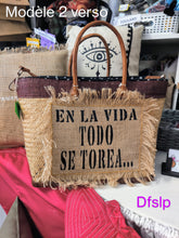 Charger l'image dans la galerie, SAC / CABAS / PANIER "TAURIN "en PAILLE