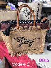 Charger l'image dans la galerie, SAC / CABAS / PANIER "TAURIN "en PAILLE