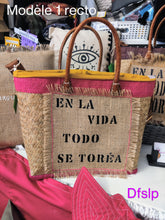 Charger l'image dans la galerie, SAC / CABAS / PANIER "TAURIN "en PAILLE