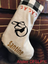 Charger l'image dans la galerie, BOTTE DE nöel en Camargue "logo Arlésienne" ou Gardian avec prénom (taille L)