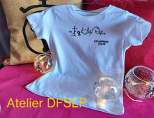 Charger l&#39;image dans la galerie, TEE SHIRT ENFANT MIXTE  &quot;ligne de vie Camarguaise&quot; (blanc)
