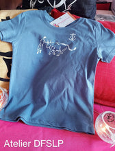 Charger l&#39;image dans la galerie, TEE SHIRT ENFANT MIXTE  &quot;mon premier raset&quot; (bleu gris)
