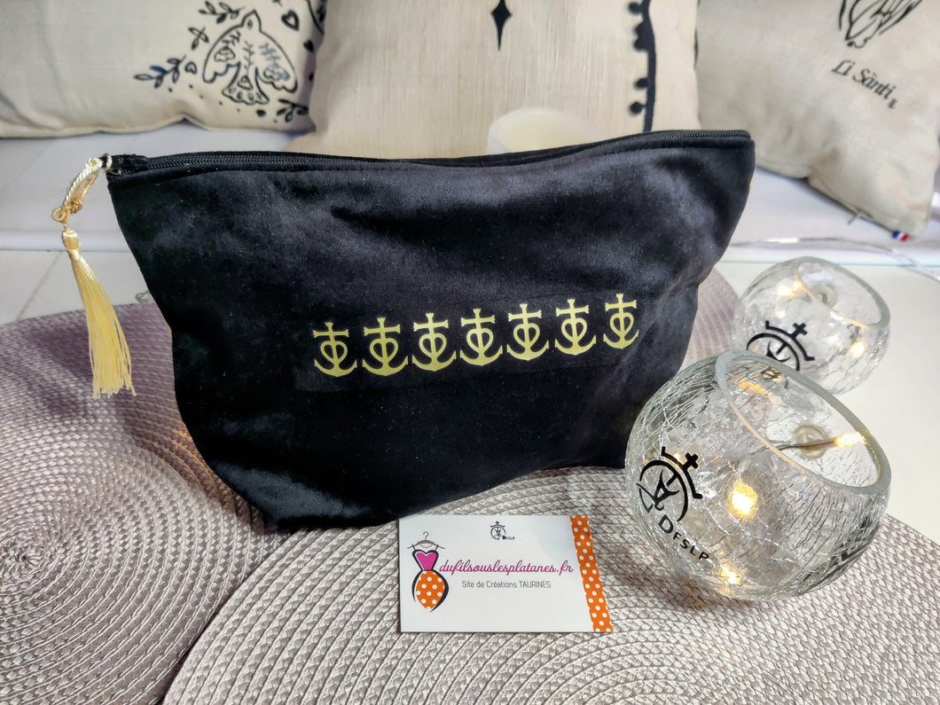 GRANDE TROUSSE EN VELOURS NOIR 