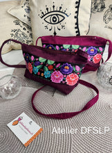 Charger l&#39;image dans la galerie, SAC ou ENSEMBLE POCHETTE /PORTE- MONNAIE,  &quot;FLEURS BOHEMES&quot;
