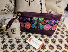 Charger l&#39;image dans la galerie, SAC ou ENSEMBLE POCHETTE /PORTE- MONNAIE,  &quot;FLEURS BOHEMES&quot;
