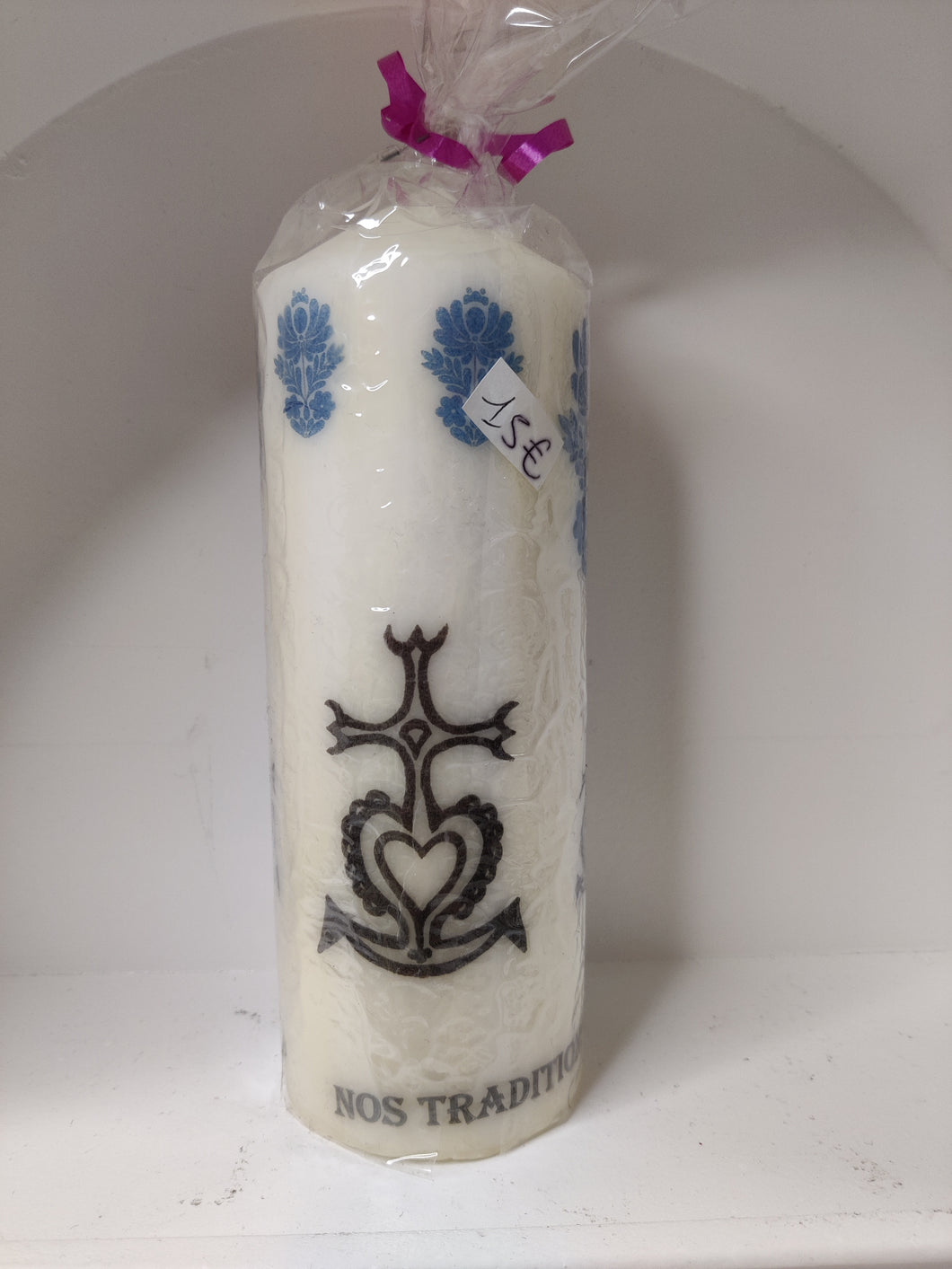 Bougie avec dessin monochrome ou coloré 