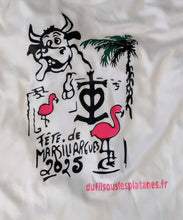 Charger l&#39;image dans la galerie, TEE SHIRT Fête de Marsillargues 2025  à Personnaliser avec le prénom (foulard/casquette/bob/eventail)
