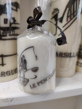 Charger l&#39;image dans la galerie, Bougie avec dessin &quot;nos villes et villages avec leurs legendes&quot;(noir et Blanc)
