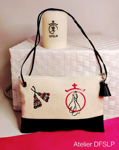 SAC/pochette  machos/TORERO Avec fermeture éclair et pompon