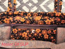 Charger l&#39;image dans la galerie, SAC BOHEME EN VELOURS FLEURI (taille L)
