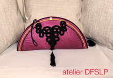 Charger l&#39;image dans la galerie, POCHETTE-SAC fuchsia/jaune et noir /CARTERA DE MANO
