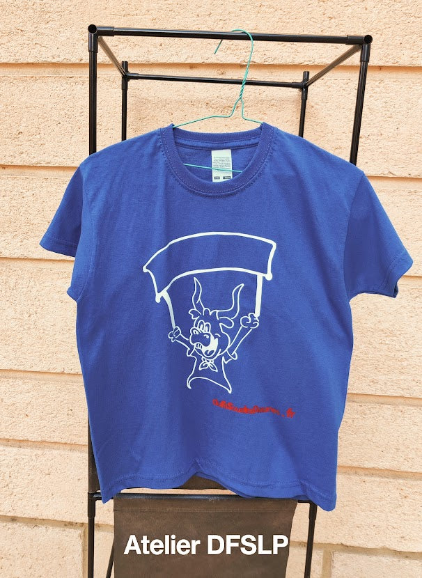 TEE SHIRT ENFANT BLEU à Personnaliser avec le prénom